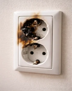 Enchufe quemado